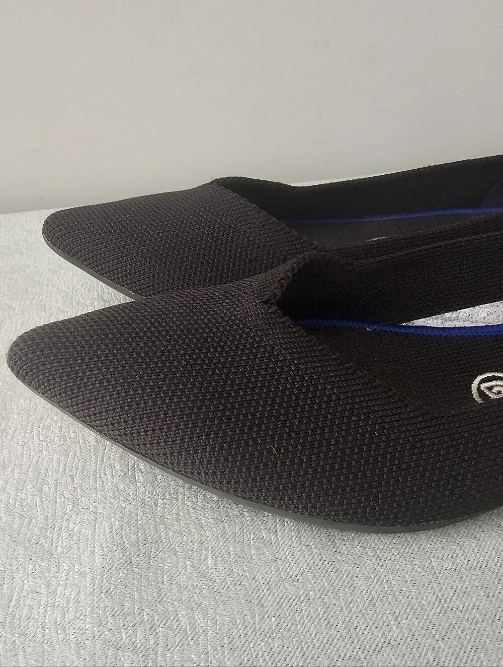 Rothy’s Womens The Point Ballet Flats Shoes Sz 8 Black Slip On Comfort Work
